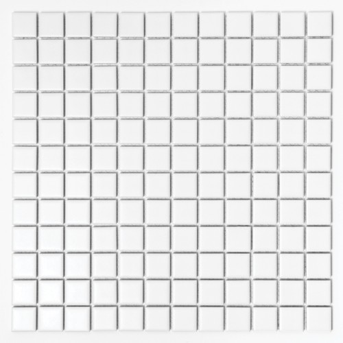 Pixello White matt mozaika biała ceramiczna kwadratowe elementy