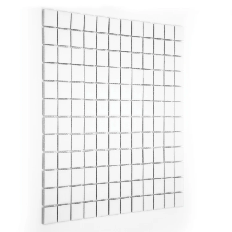 Pixello White matt mozaika biała ceramiczna kwadratowe elementy