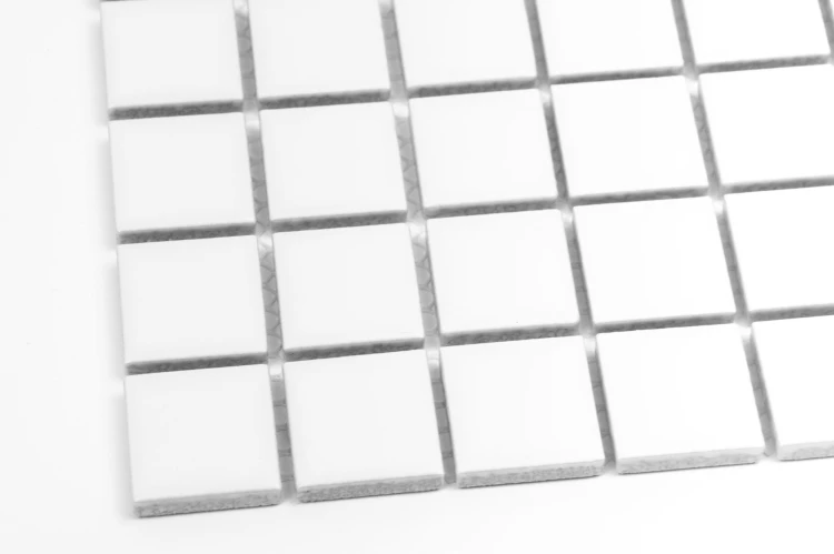 Pixello White matt mozaika biała ceramiczna kwadratowe elementy