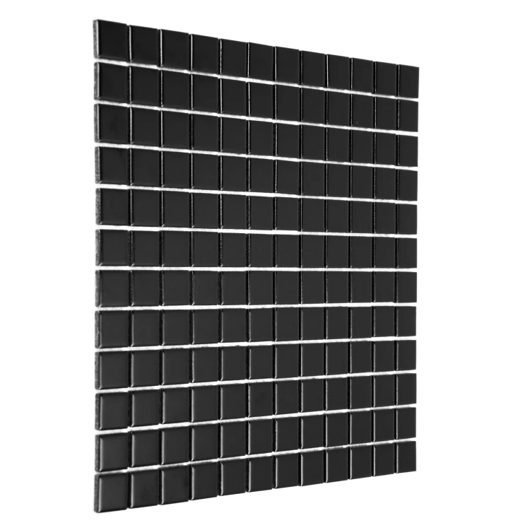 Pixello Black matt mozaika czarna ceramiczna kwadratowe elementy
