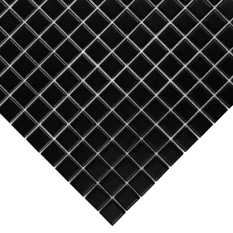 Pixello Black matt mozaika czarna ceramiczna kwadratowe elementy