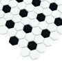 Mini Hexagon B&W MIX,płytka,mozaika,ceramiczna,kuchnia,łazienka,przedpokój,podłogi,ściany,26x30cm.