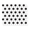Mini Hexagon B&W MIX,płytka,mozaika,ceramiczna,kuchnia,łazienka,przedpokój,podłogi,ściany,26x30cm.