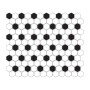 Mini Hexagon B&W MIX,płytka,mozaika,ceramiczna,kuchnia,łazienka,przedpokój,podłogi,ściany,26x30cm.