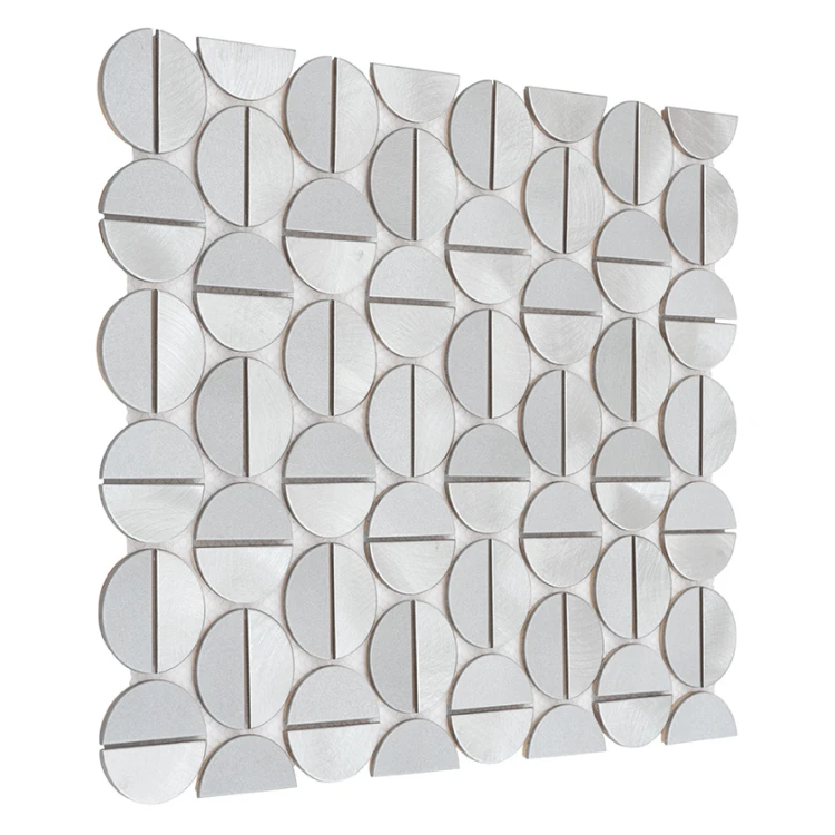 Allumi Tabs Silver,Płytka,mozaika,metalowa,kuchnia,łazienka,ściany,35x29,8cm