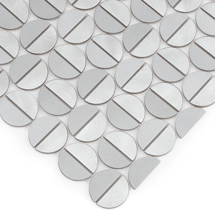 Allumi Tabs Silver,Płytka,mozaika,metalowa,kuchnia,łazienka,ściany,35x29,8cm