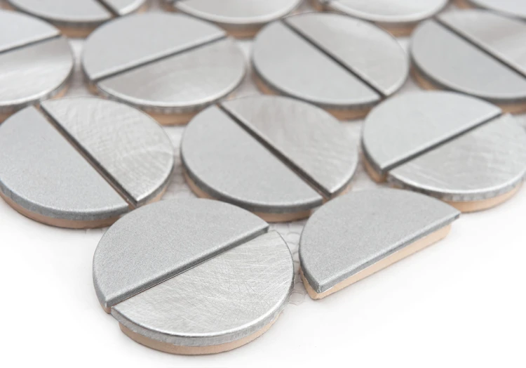 Allumi Tabs Silver,Płytka,mozaika,metalowa,kuchnia,łazienka,ściany,35x29,8cm