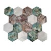 Allumi Hexagon Patina 73,płytka,mozaika,metalowa,kuchnia,łazienka,ściany,29,2x24,8cm