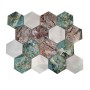 Allumi Hexagon Patina 73,płytka,mozaika,metalowa,kuchnia,łazienka,ściany,29,2x24,8cm
