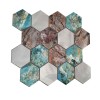 Allumi Hexagon Patina 73,płytka,mozaika,metalowa,kuchnia,łazienka,ściany,29,2x24,8cm