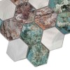 Allumi Hexagon Patina 73,płytka,mozaika,metalowa,kuchnia,łazienka,ściany,29,2x24,8cm