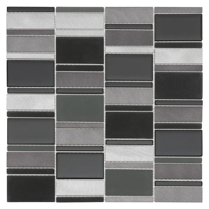 Mozaika Allumi Piano Grey 73,płytka,mozaika,metalowa,kuchnia,łazienka,ściany,29,3x29,8cm.