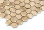 ALLUMI GOLD HEXAGON 14,płytka,mozaika,metalowa,kuchnia,łazienka,ściany,30x30cm.