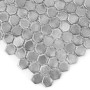 ALLUMI SILVER HEXAGON 14,płytka,mozaika,metalowa,kuchnia,łazienka,ściany,30x30cm.