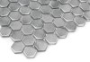 ALLUMI SILVER HEXAGON 14,płytka,mozaika,metalowa,kuchnia,łazienka,ściany,30x30cm.