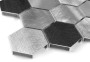 Allumi Grey Hexagon Mix 48,płytka,mozaika,metalowa,kuchnia,łazienka,ściany,30x30cm.
