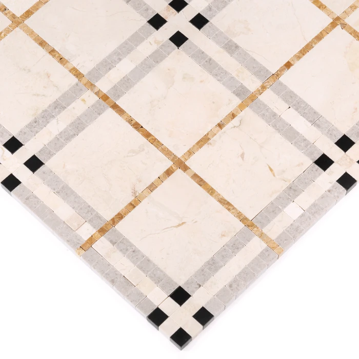 Beige Tartan,płytka,mozaika,kamienna,kuchnia,łazienka,przedpokój,podłogi,ściany,31x31cm.