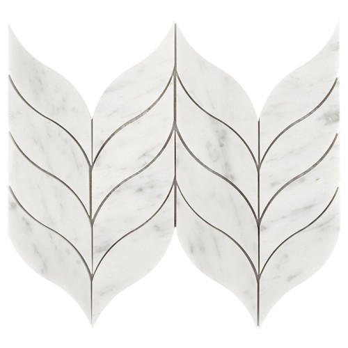 Carrara White Calamus,płytka,mozaika,kamienna,kuchnia,łazienka,przedpokój,podłogi,ściany,29,5x20cm.