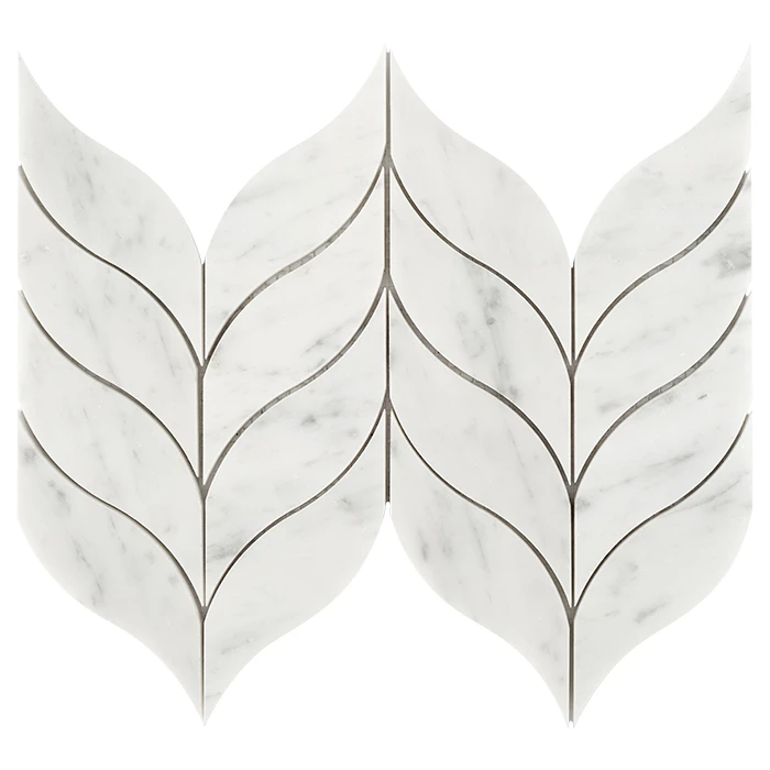 Carrara White Calamus,płytka,mozaika,kamienna,kuchnia,łazienka,przedpokój,podłogi,ściany,29,5x20cm.