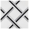 Pure White Quadron,płytka,mozaika,kamienna,kuchnia,łazienka,przedpokój,podłogi,ściany,30x30cm.