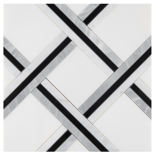 Pure White Quadron,płytka,mozaika,kamienna,kuchnia,łazienka,przedpokój,podłogi,ściany,30x30cm.