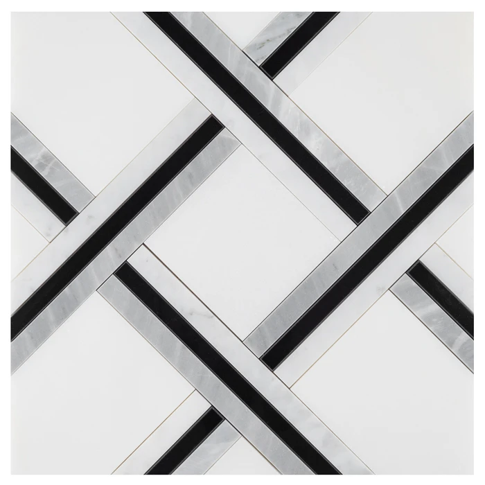 Pure White Quadron,płytka,mozaika,kamienna,kuchnia,łazienka,przedpokój,podłogi,ściany,30x30cm.
