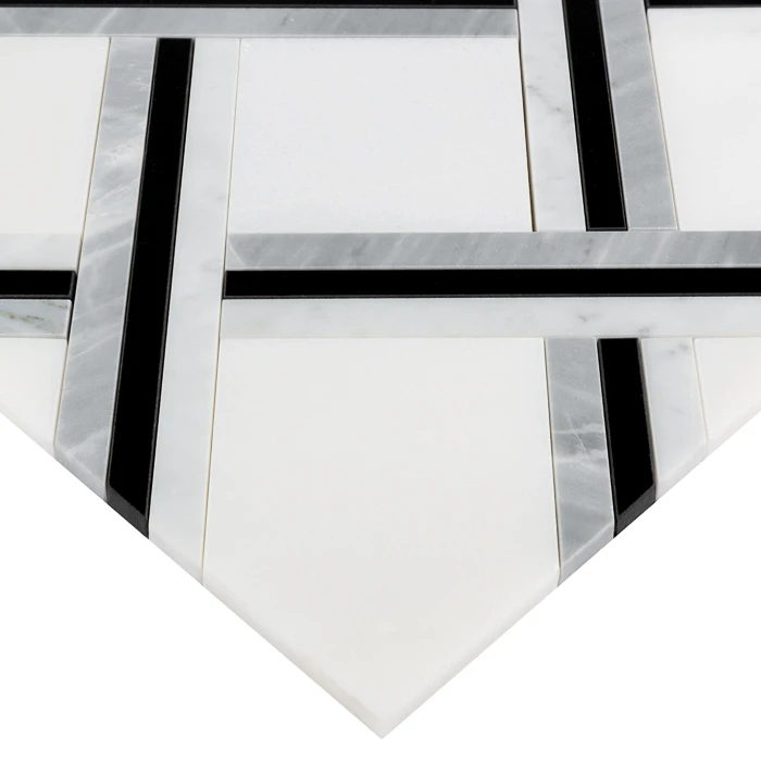 Pure White Quadron,płytka,mozaika,kamienna,kuchnia,łazienka,przedpokój,podłogi,ściany,30x30cm.