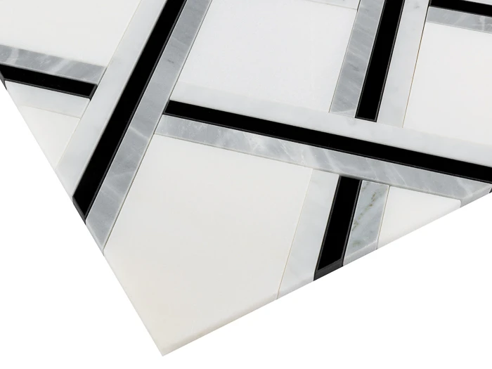 Pure White Quadron,płytka,mozaika,kamienna,kuchnia,łazienka,przedpokój,podłogi,ściany,30x30cm.