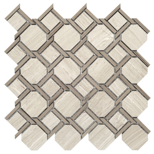 Woodstone Grey Nodum,płytka,mozaika,kamienna,kuchnia,łazienka,przedpokój,podłogi,ściany,28x28cm.