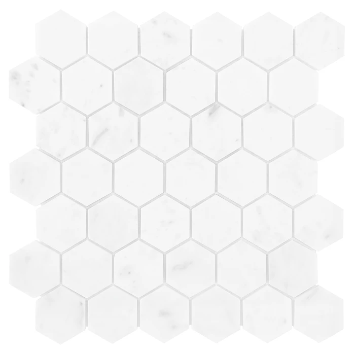 Carrara White Hexagon 48,płytka,mozaika,kamienna,kuchnia,łazienka,przedpokój,podłogi,ściany,29,8x30,2cm.