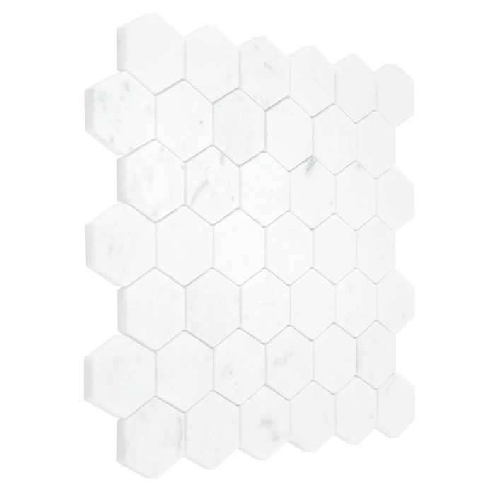 Carrara White Hexagon 48,płytka,mozaika,kamienna,kuchnia,łazienka,przedpokój,podłogi,ściany,29,8x30,2cm.