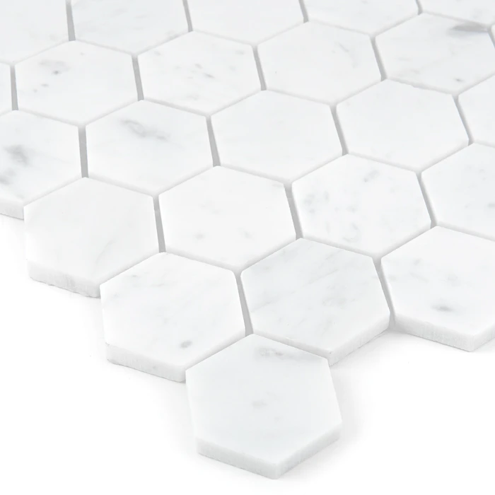 Carrara White Hexagon 48,płytka,mozaika,kamienna,kuchnia,łazienka,przedpokój,podłogi,ściany,29,8x30,2cm.