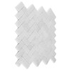 Eastern White HERRINGBONE 48,płytka,mozaika,kamienna,kuchnia,łazienka,przedpokój,podłogi,ściany,28,5x30,5cm.