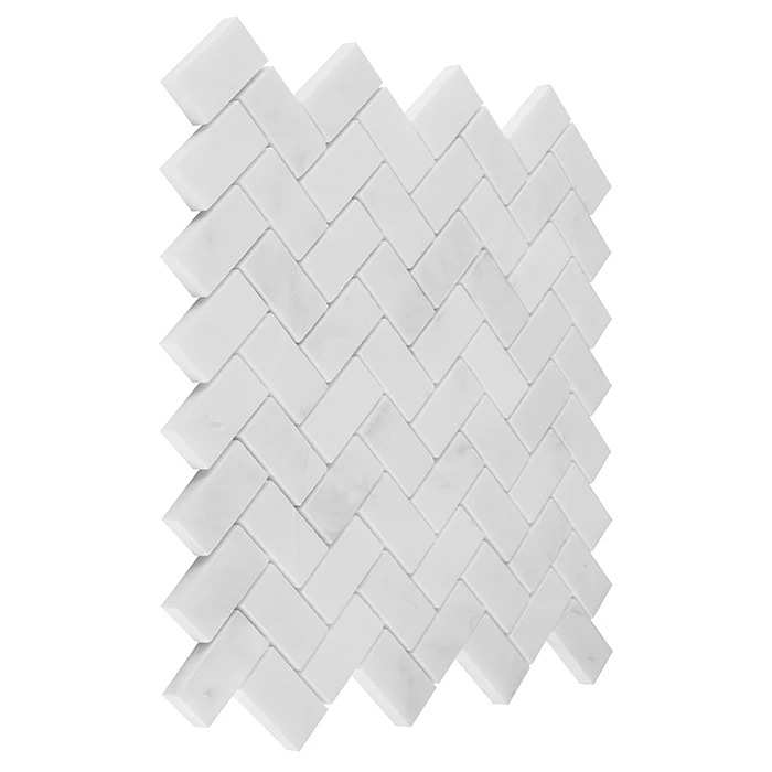 Eastern White HERRINGBONE 48,płytka,mozaika,kamienna,kuchnia,łazienka,przedpokój,podłogi,ściany,28,5x30,5cm.