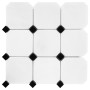 Pure B&W Octagon 100,płytka,mozaika,kamienna;kuchnia,łazienka,przedpokój,podłogi,ściany,30,5x30,5cm.
