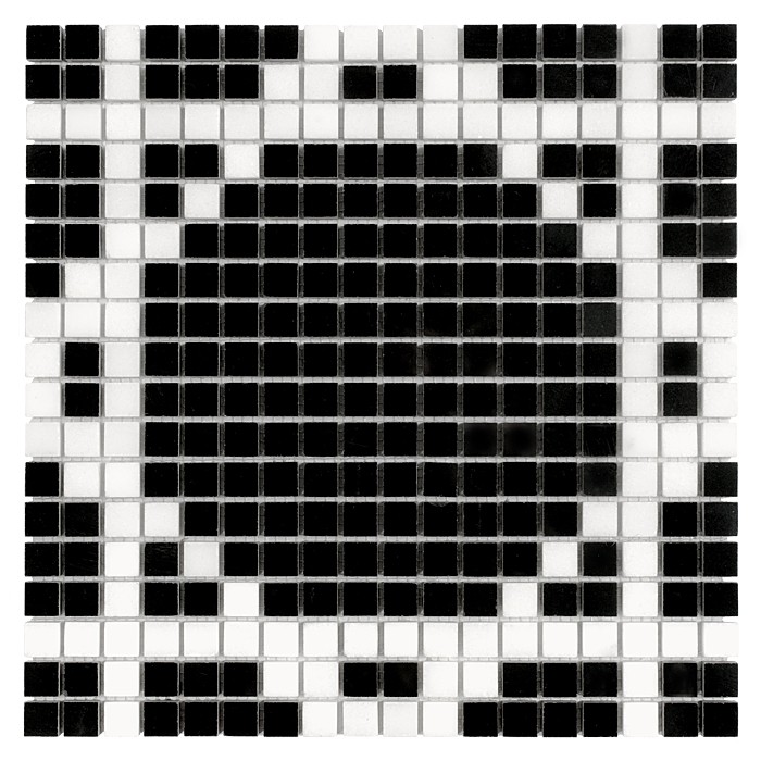 Pure B&W Radiant 15,płytka,mozaika,kamienna,kuchnia,łazienka,przedpokój,podłogi,ściany,30,5x30,5cm.