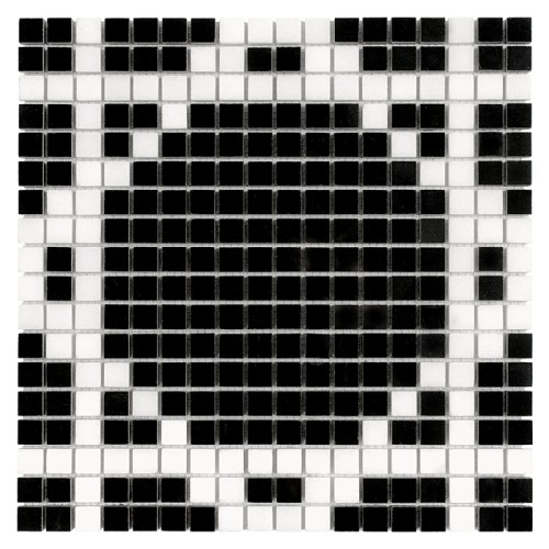 Pure B&W Radiant 15,płytka,mozaika,kamienna,kuchnia,łazienka,przedpokój,podłogi,ściany,30,5x30,5cm.