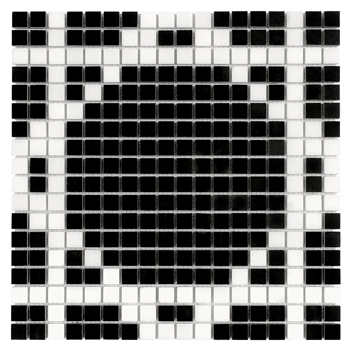 Pure B&W Radiant 15,płytka,mozaika,kamienna,kuchnia,łazienka,przedpokój,podłogi,ściany,30,5x30,5cm.