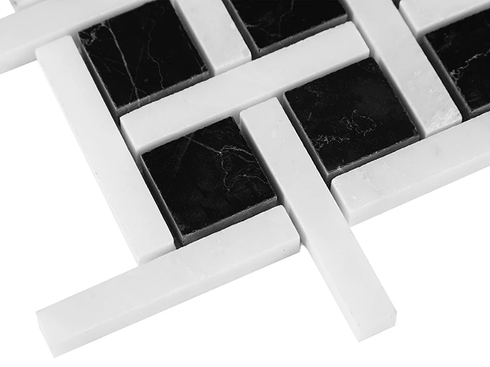 Pure Black BW02,płytka,mozaika,kamienna,kuchnia,łazienka,przedpokój,podłogi,ściany,30,5x30,5cm.
