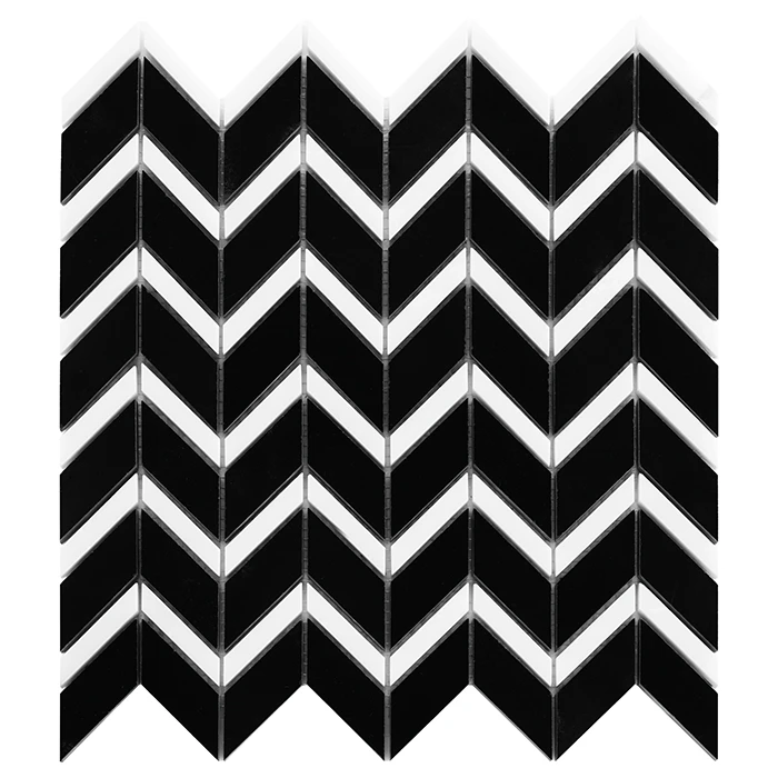 Pure Black CHEVRON mix II gatunek,plytka,mozaika,kamienna,kuchnia,łazienka,przedpokój,podłogi,ściany,31x31,5cm.