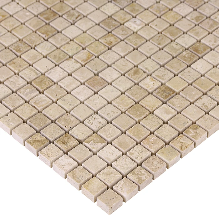 Travertine Cream 15,płytka,mozaika,kuchnia,łazienka,przedpokój,podłogi,ściany,30,5x30,5cm.