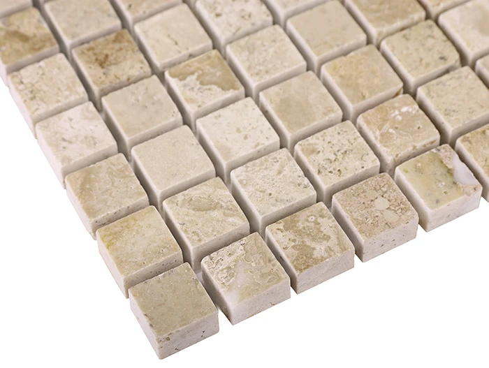Travertine Cream 15,płytka,mozaika,kuchnia,łazienka,przedpokój,podłogi,ściany,30,5x30,5cm.