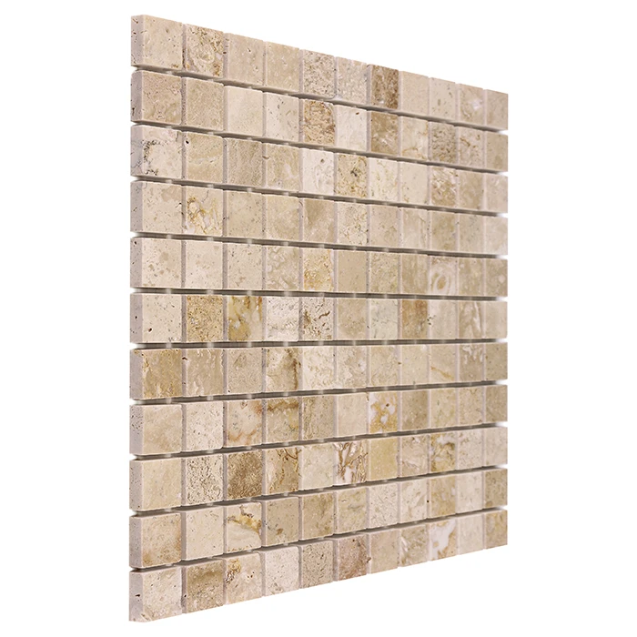 Travertine Cream 25,płytka,mozaika,kamienna,kuchnia,łazienka,przedpokój,podłogi,ściany,30,5x30,5cm.