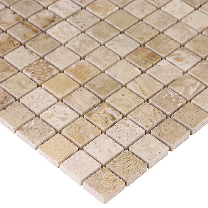 Travertine Cream 25,płytka,mozaika,kamienna,kuchnia,łazienka,przedpokój,podłogi,ściany,30,5x30,5cm.