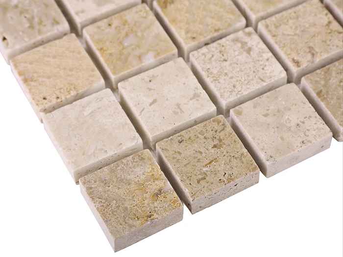 Travertine Cream 25,płytka,mozaika,kamienna,kuchnia,łazienka,przedpokój,podłogi,ściany,30,5x30,5cm.