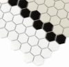Zbliżenie mozaiki gresowej Mini Hexagon Stripe 3.B matt.