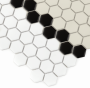 Zbliżenie mozaiki gresowej Mini Hexagon Stripe 3.B matt.