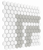 Zbliżenie mozaiki gresowej Mini Hexagon Stripe 2.3.A matt